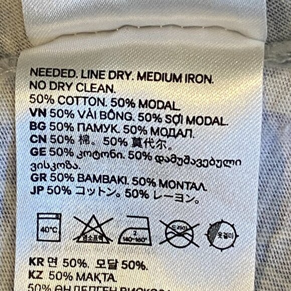 H&M Botanical Print Sundress Twist Back XS Blue & White #285V - Picture 9 of 9